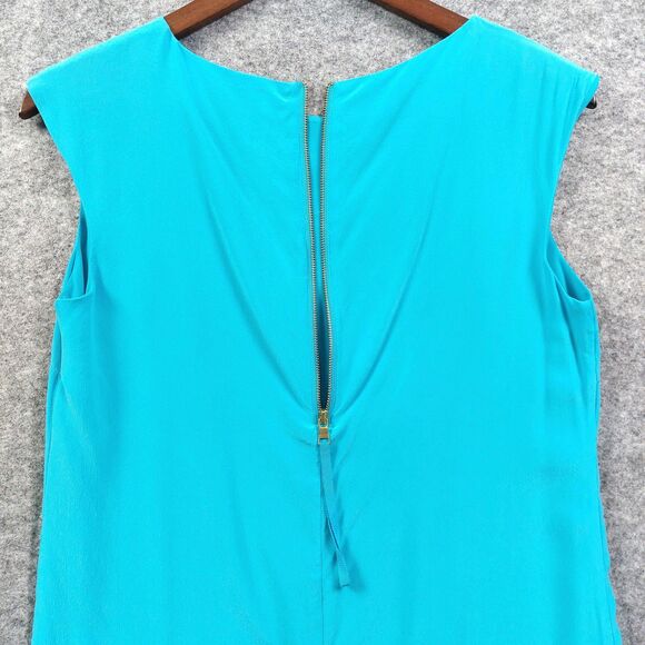 Cynthia Rowley Dress Womens Sz 6 Sleeveless Silk Sheath Shift Party Minimalist - Picture 9 of 12